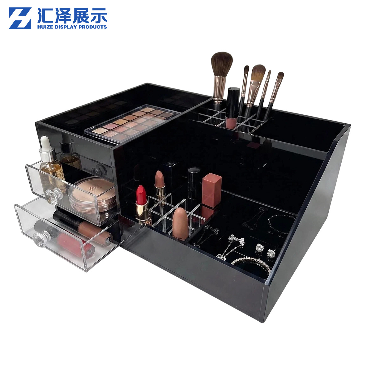 亚克力化妆品展示架 口红护肤品陈列盒 美妆专柜展示道具